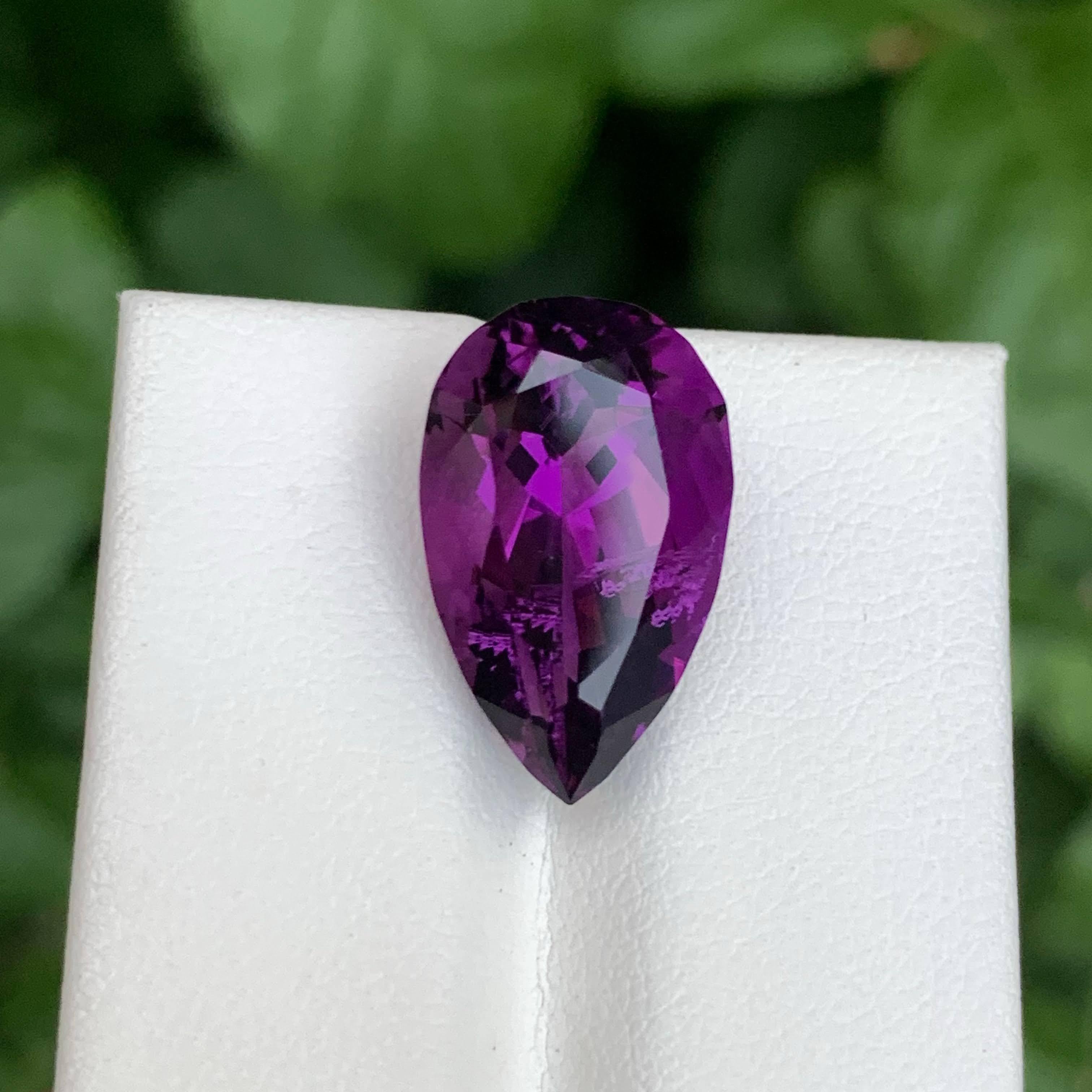 10,55 quilates de amatista púrpura natural suelta corte pera piedra preciosa brasileña en Nuevo estado para la venta en Bangkok, TH