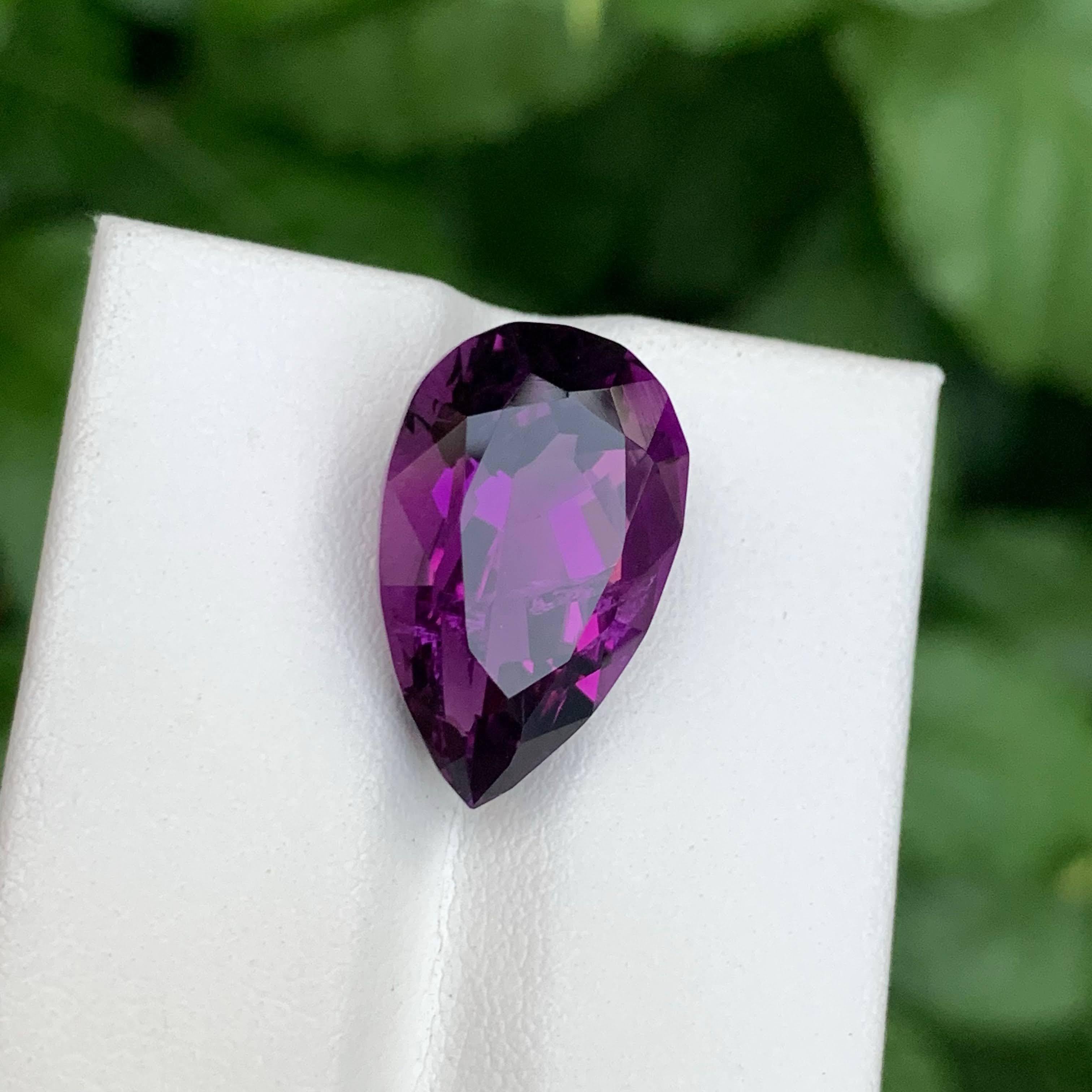 Femenino o masculino 10,55 quilates de amatista púrpura natural suelta corte pera piedra preciosa brasileña en venta