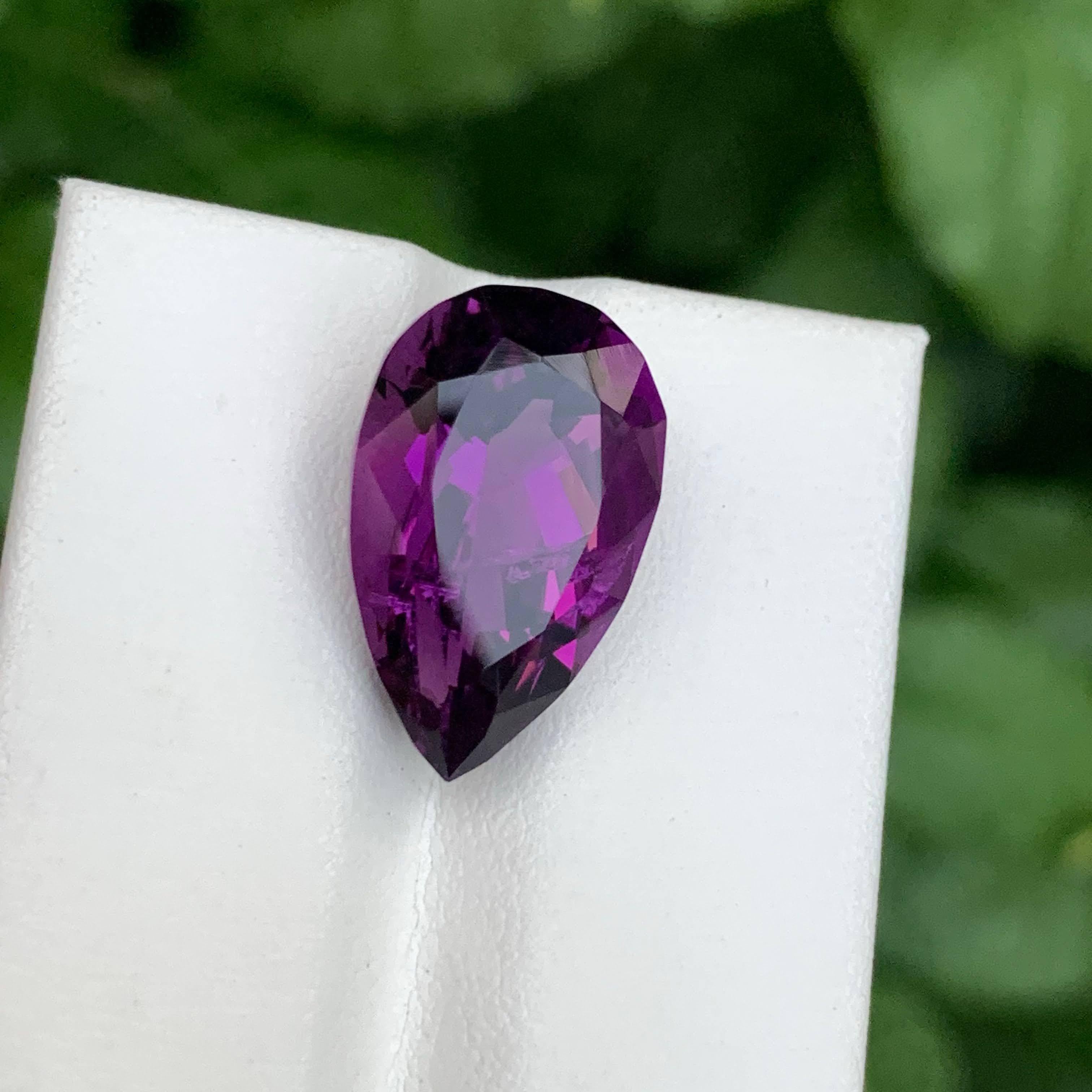 10,55 quilates de amatista púrpura natural suelta corte pera piedra preciosa brasileña en venta 1