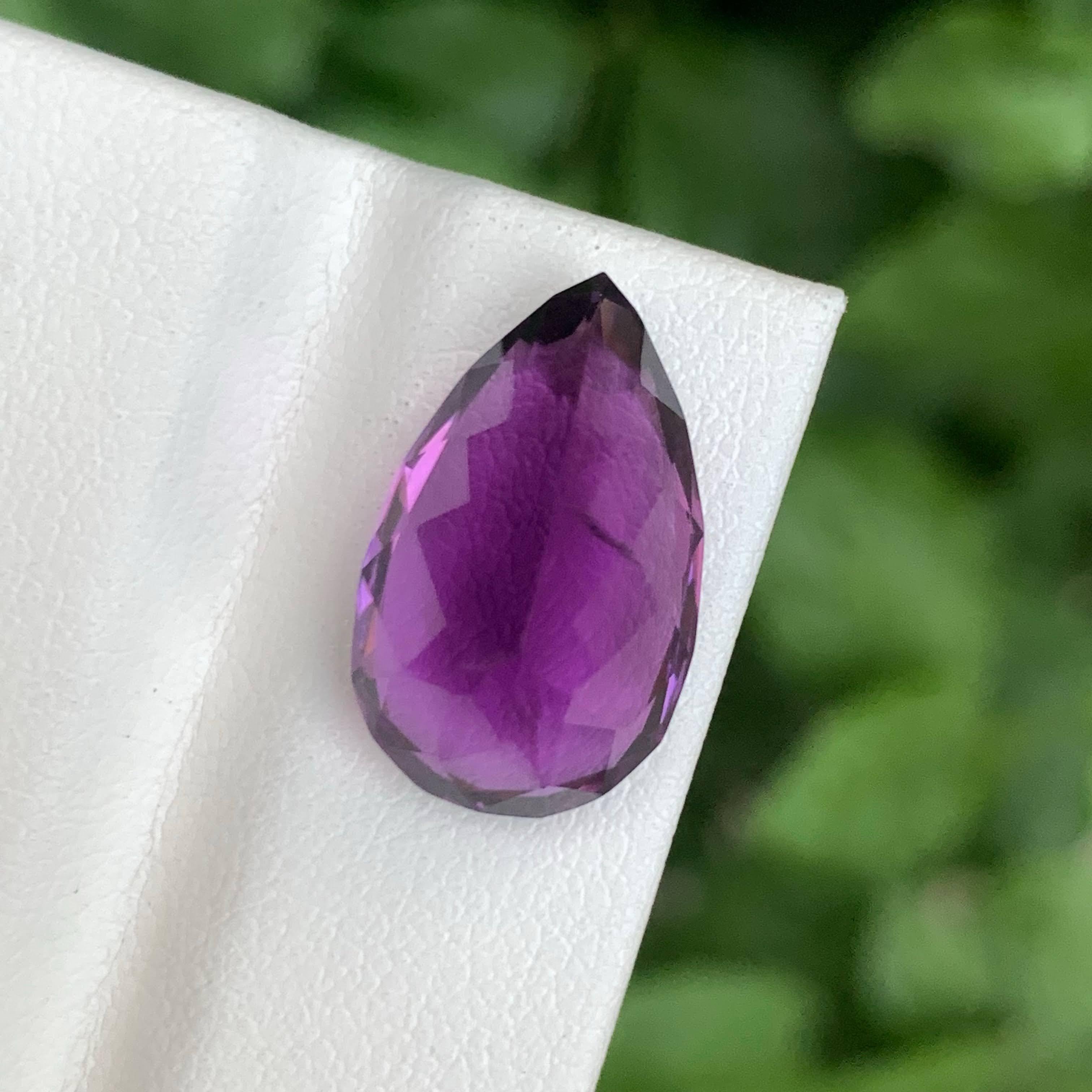 10,55 quilates de amatista púrpura natural suelta corte pera piedra preciosa brasileña en venta 3