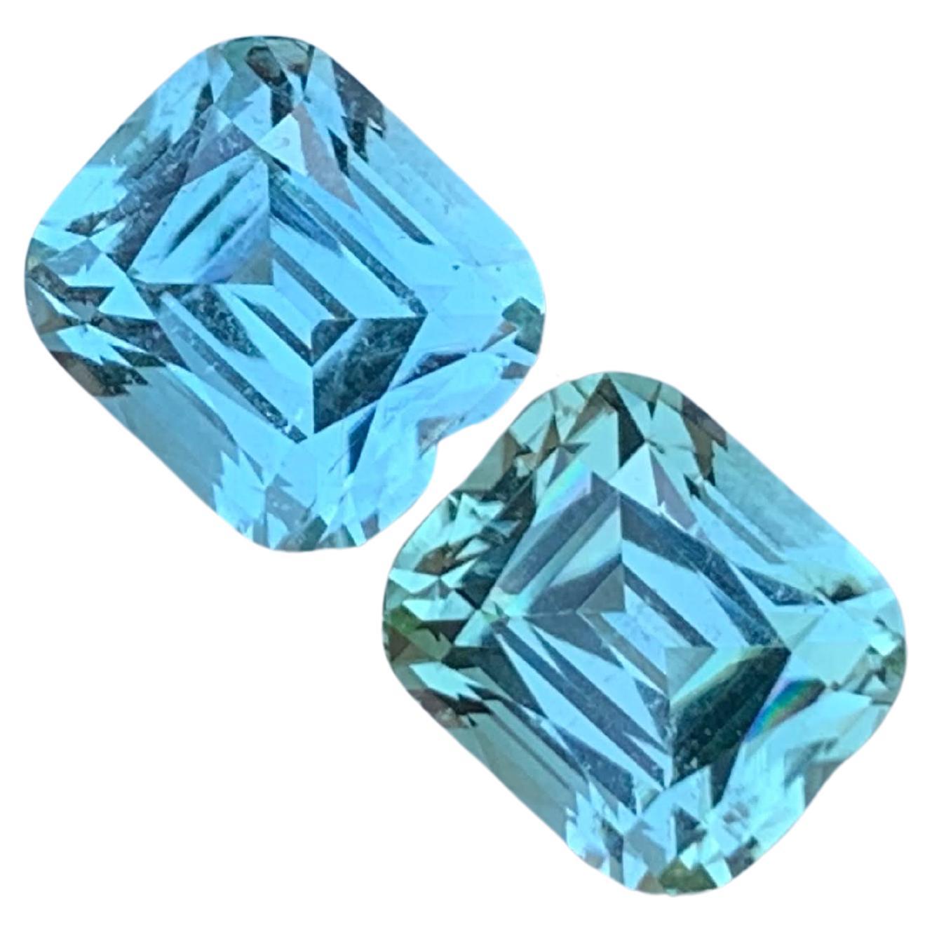 10.55 carats Mismatch Color Tourmaline Pair Cushion Cut Natural Afghan Gemstone For Sale