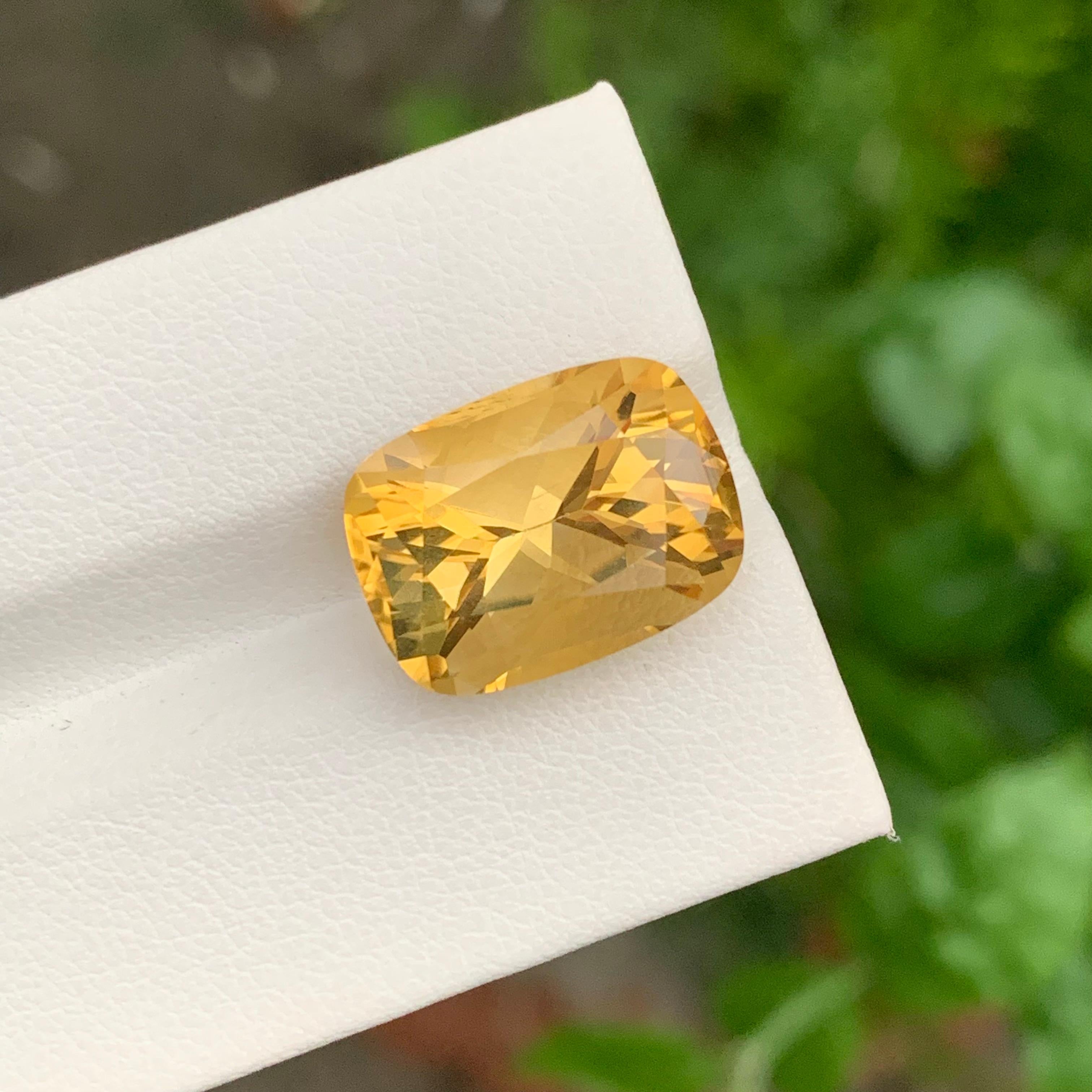 10.55 Natural Loose Citrine Butterfly Cut Gem For Necklace For Sale 4