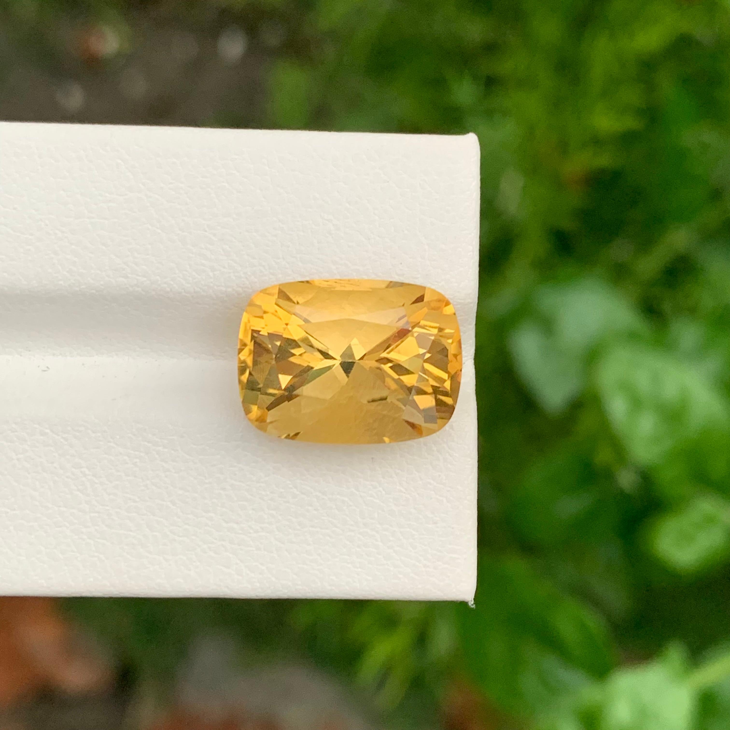 10.55 Natural Loose Citrine Butterfly Cut Gem For Necklace For Sale 5
