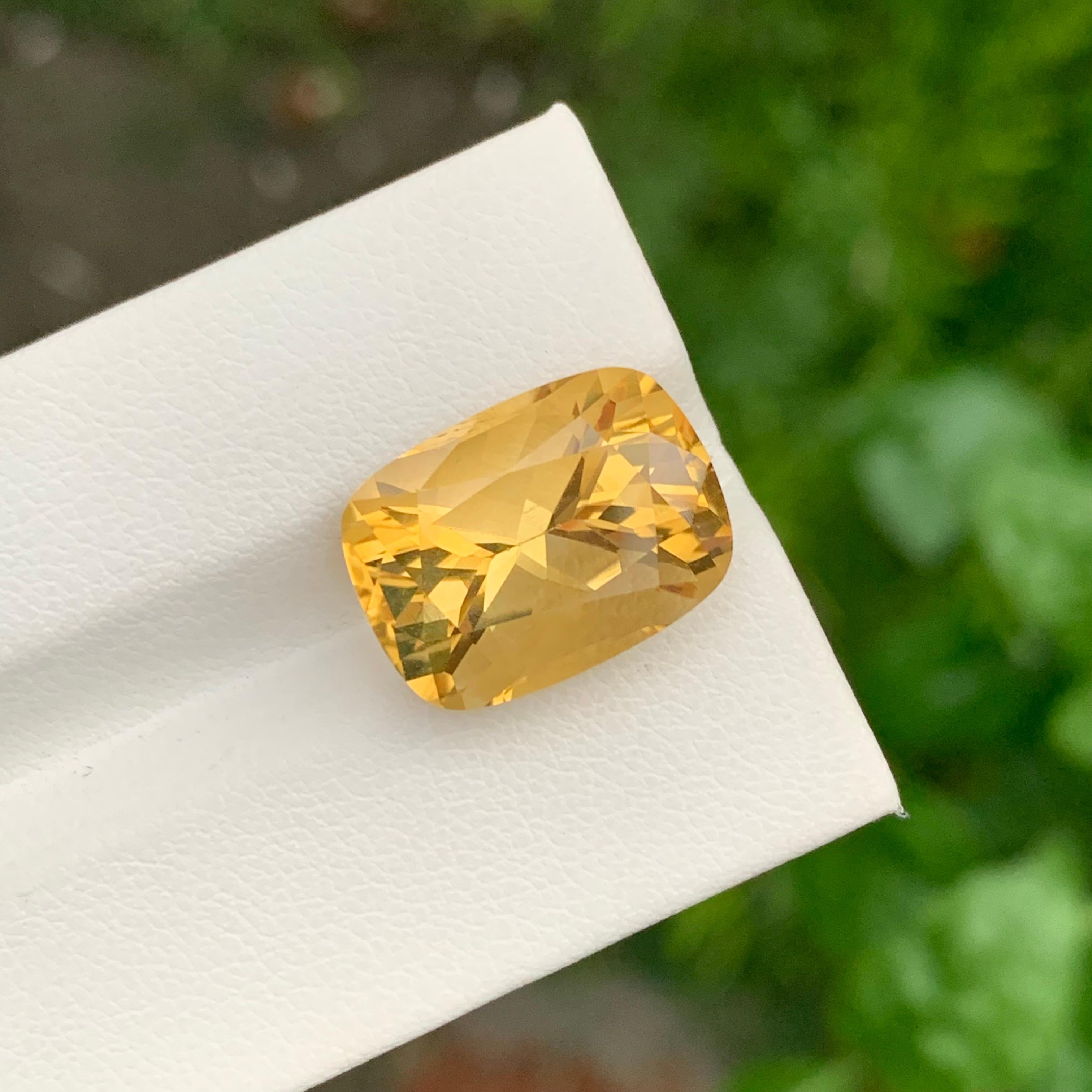 10.55 Natural Loose Citrine Butterfly Cut Gem For Necklace For Sale 2