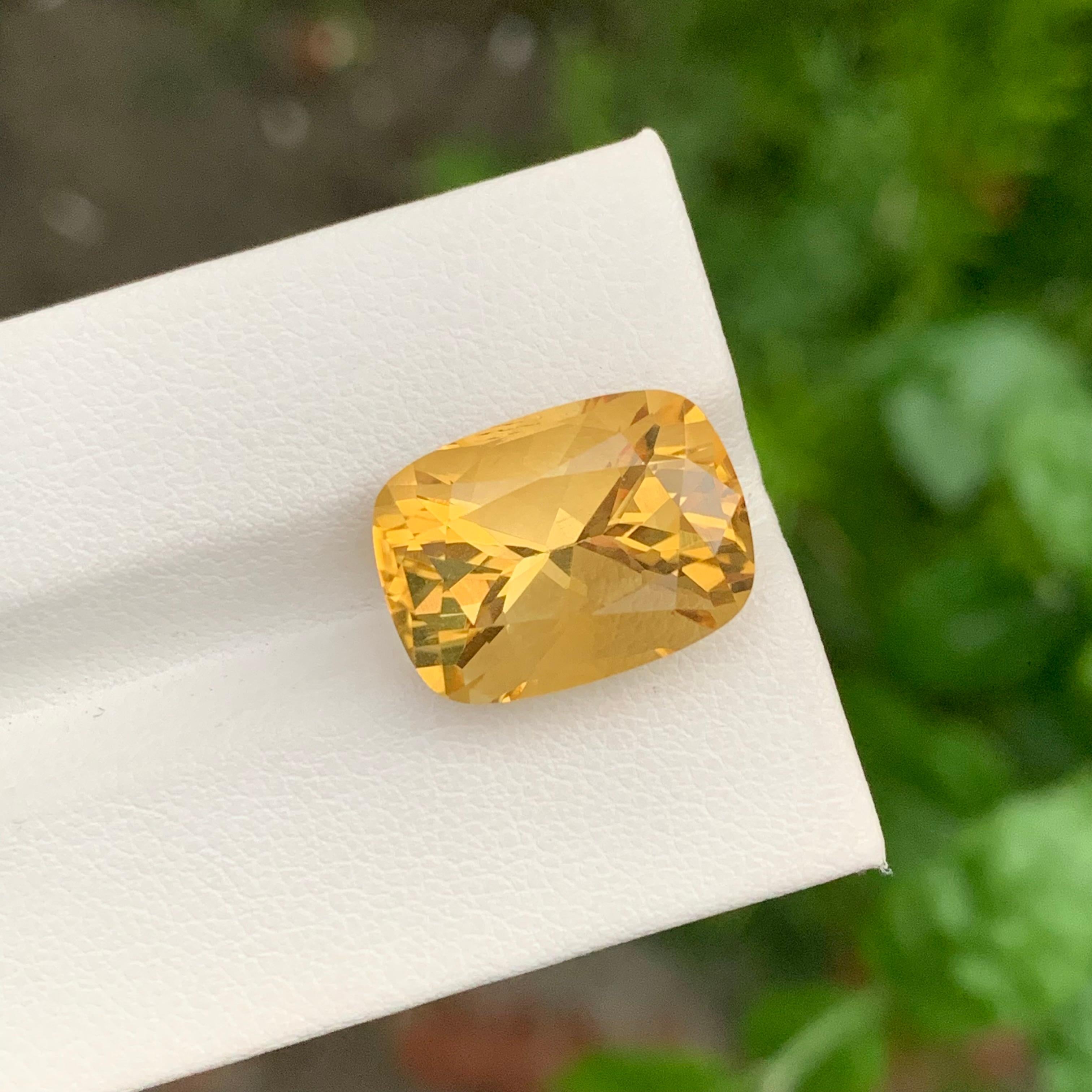 10.55 Natural Loose Citrine Butterfly Cut Gem For Necklace For Sale 3