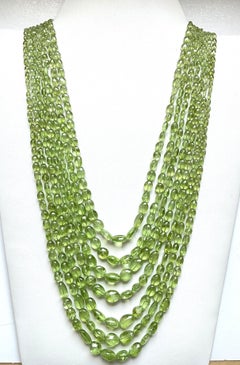 1055.55 carat apple green peridot top quality plain tumbled natural necklace gem