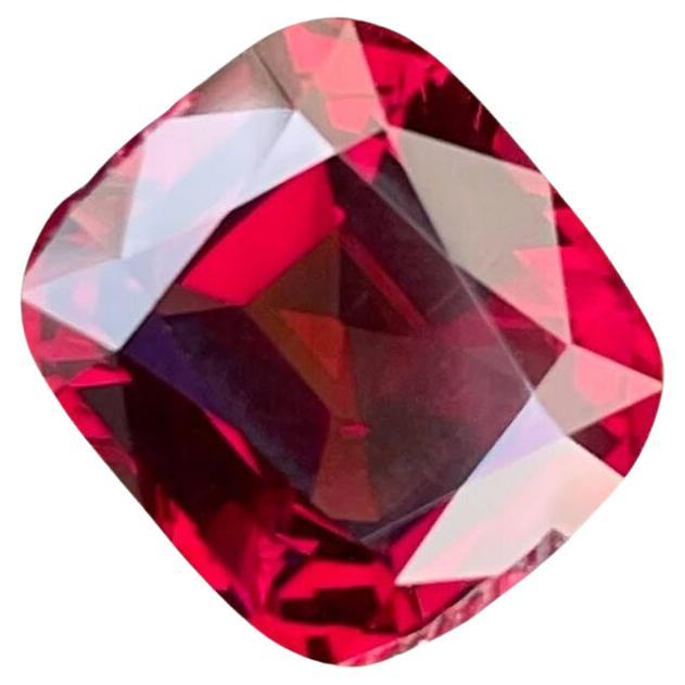 10.56 Carats Bright Red Garnet Stone Cushion Cut Natural Madagascar's Gemstone For Sale