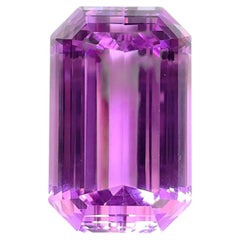 105.68 Carats Kunzite Natural Octagon Cut Stone Top Fine Color Quality Gemstone