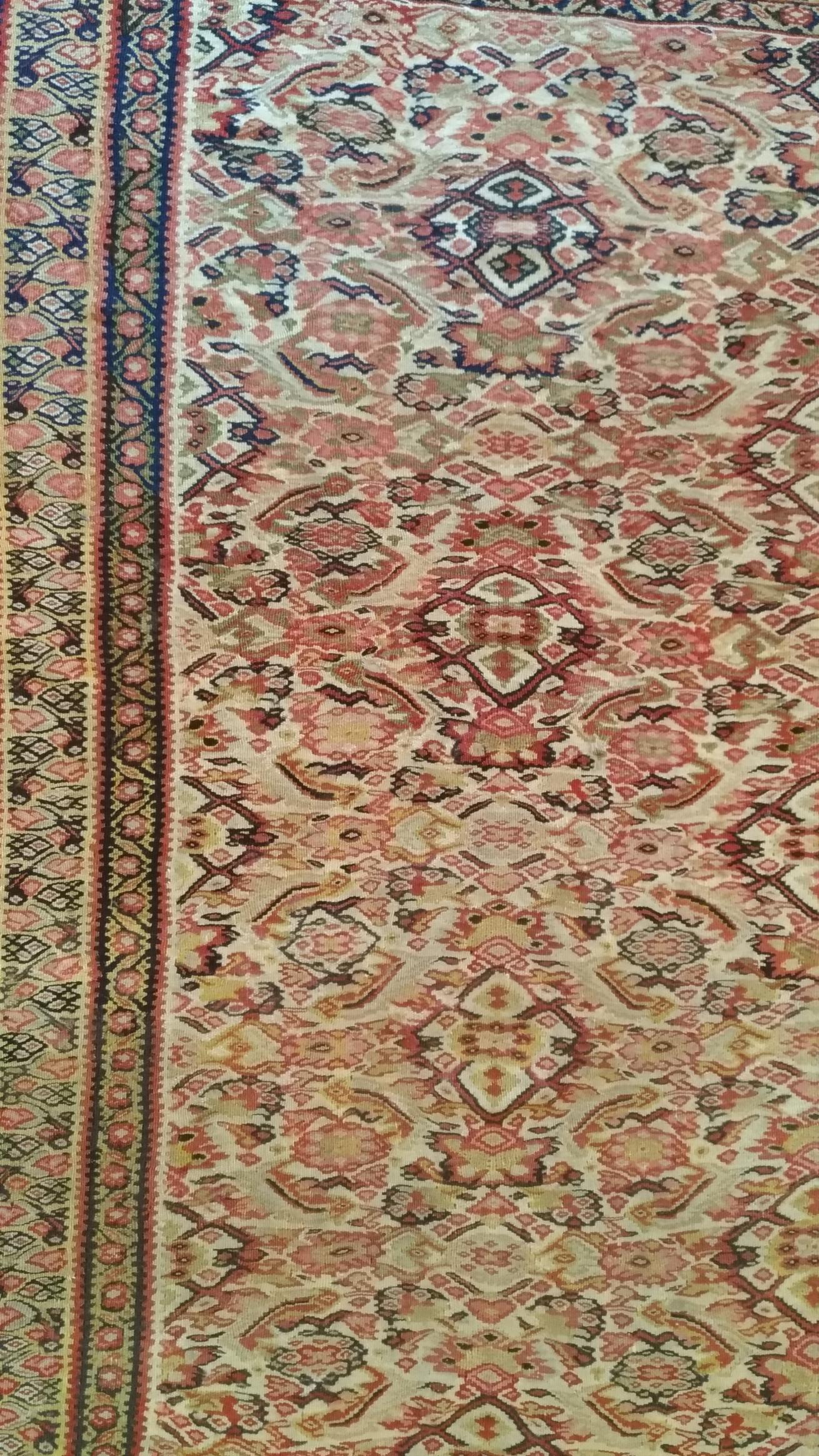 Central Asian 1057 -  Very Beautiful Old Kilim Senneh For Sale
