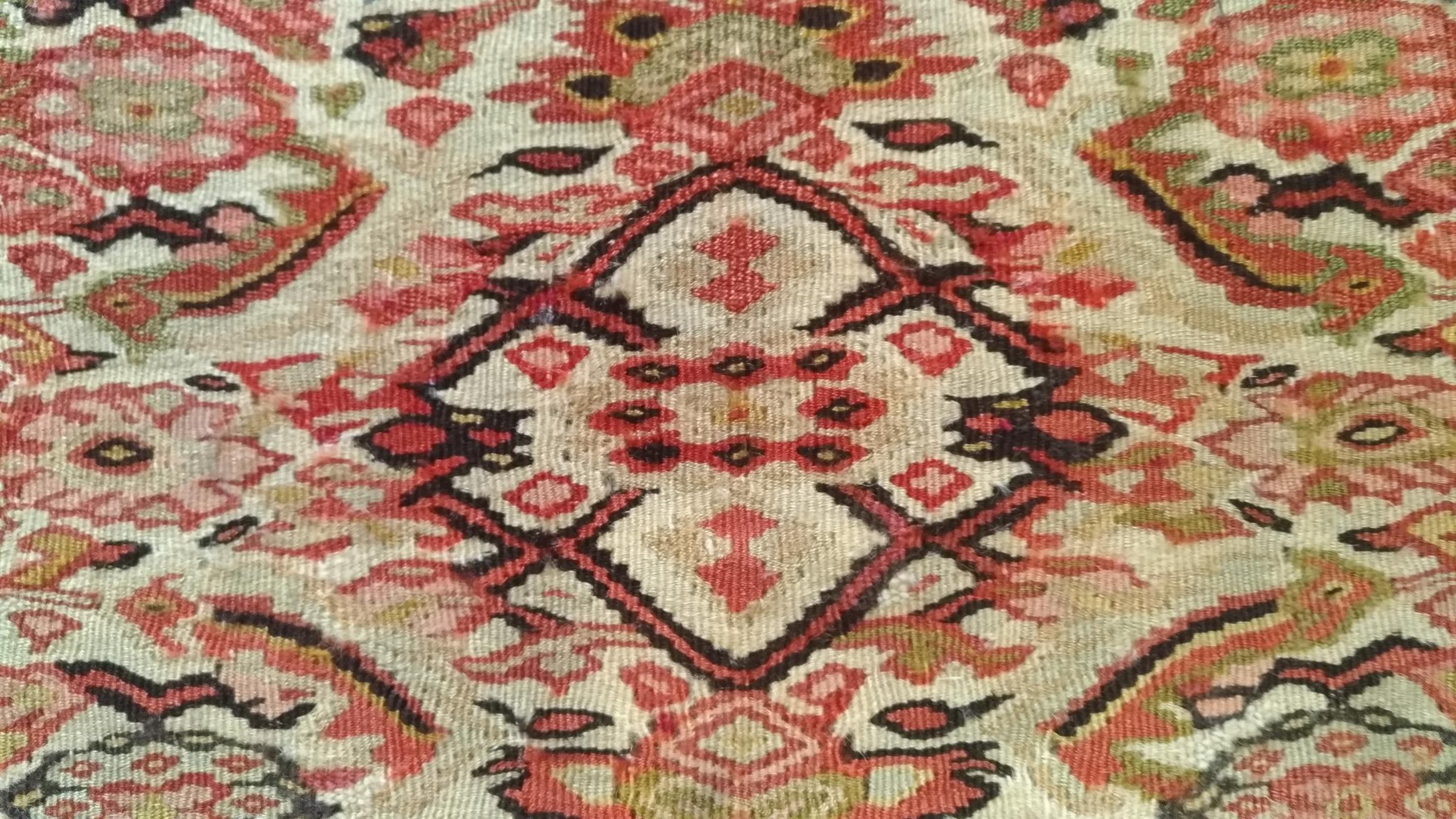 Wool 1057 -  Very Beautiful Old Kilim Senneh For Sale