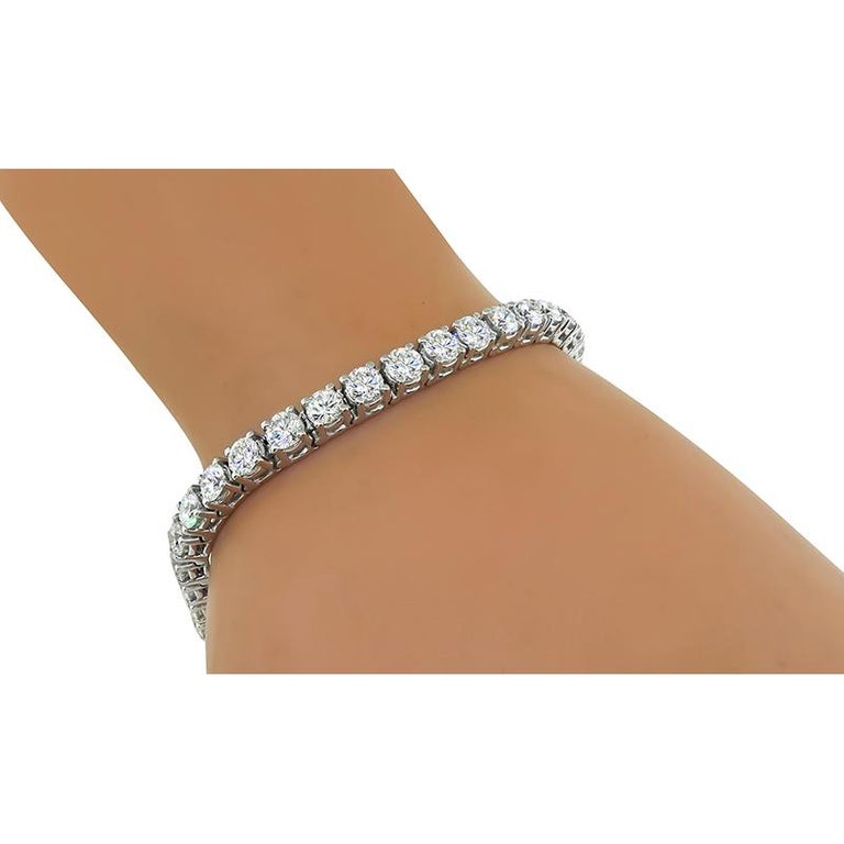 10.57ct Diamond Tennis Bracelet For Sale at 1stDibs