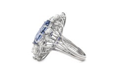 Bague grappe de saphirs de Ceylan de 10,59 carats et diamants de 5,00 carats