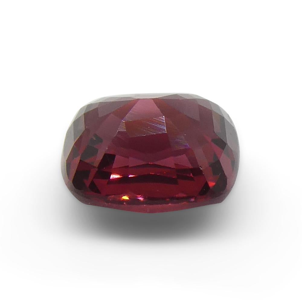 1.05ct Cushion Red Jedi Spinel from Sri Lanka In New Condition For Sale In Toronto, Ontario