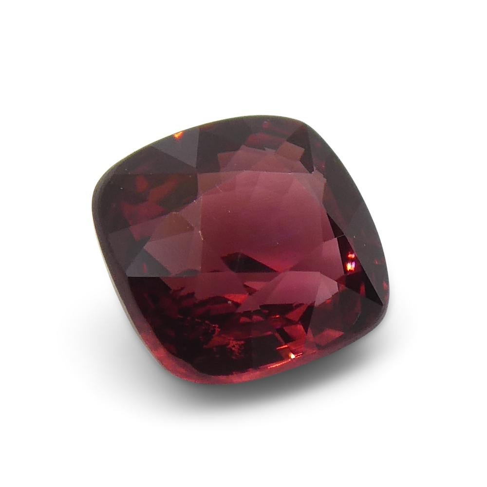 1.05ct Cushion Red Jedi Spinel from Sri Lanka For Sale 1