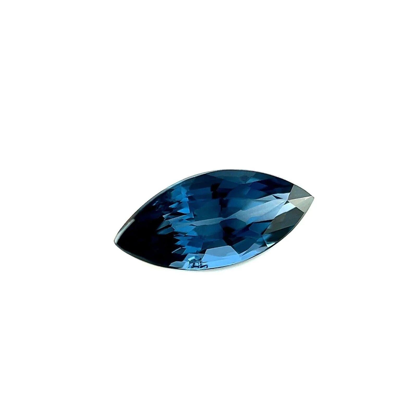 1.05ct Fine Blue Spinel Marquise Cut Rare Gemstone 9.6x4.4mm Loose Rare Gem

Fine Natural Vivid Blue Spinel Gemstone.
1.05 Carat spinel with a fine vivid blue colour and good clarity. Clean stone with only some small natural inclusions visible when