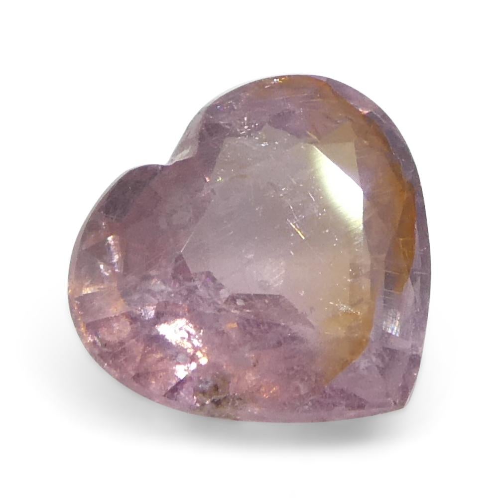 da uomo o donna Zaffiro rosa Padparadscha cuore 1,05ct dalla Tanzania non riscaldato in vendita