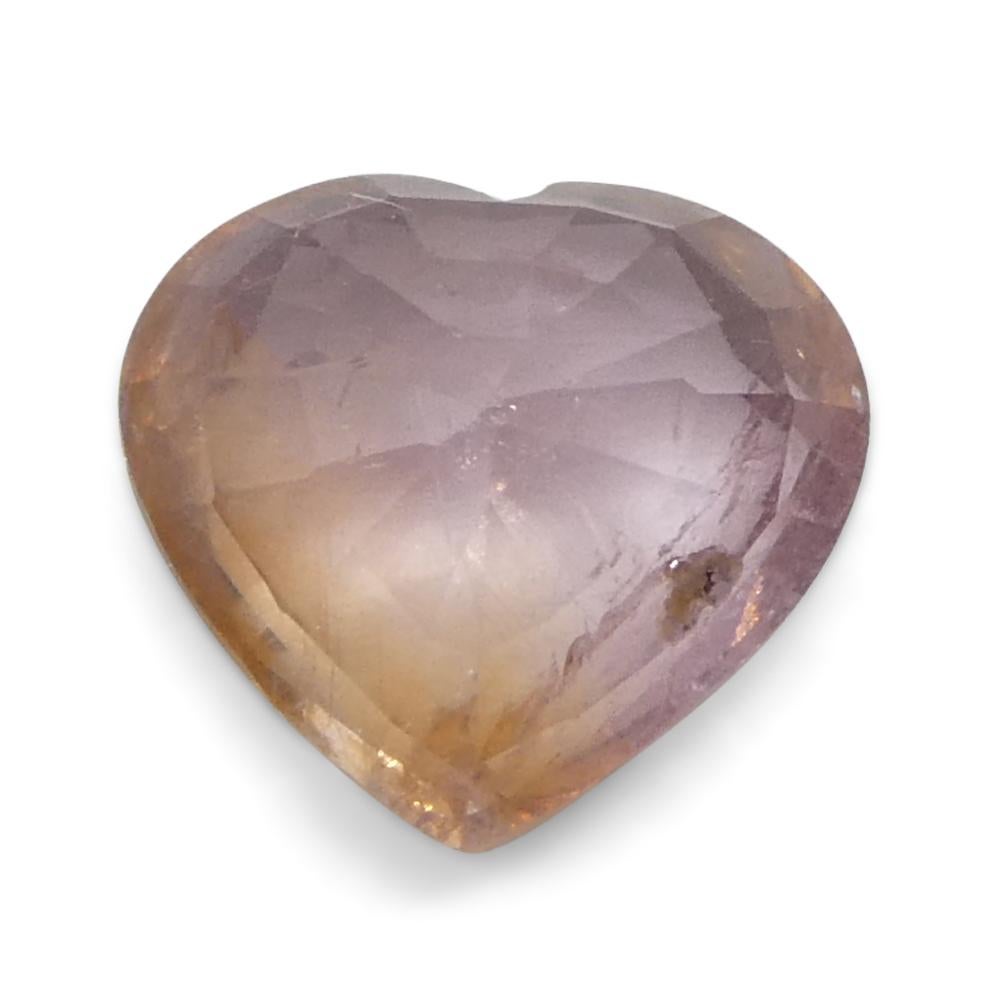 Zaffiro rosa Padparadscha cuore 1,05ct dalla Tanzania non riscaldato in vendita 4