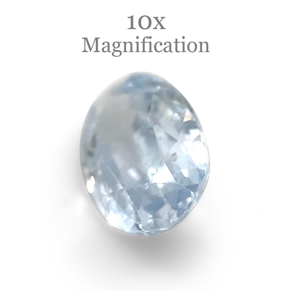 1.05ct Oval Icy Blue Sapphire from Sri Lanka Unheated For Sale 5