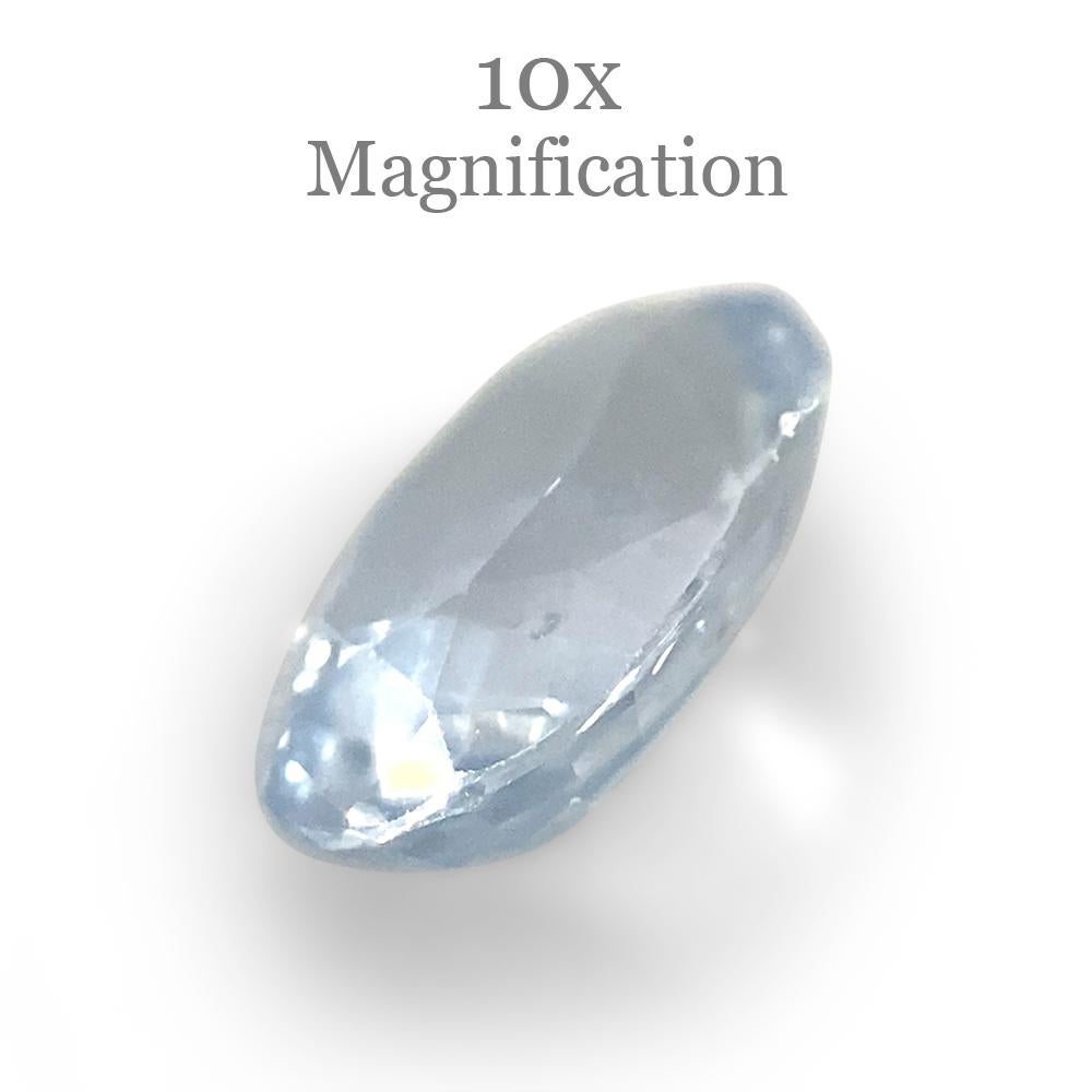 1.05ct Oval Icy Blue Sapphire from Sri Lanka Unheated For Sale 6