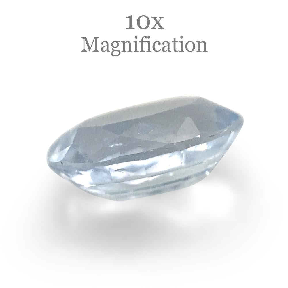 1.05ct Oval Icy Blue Sapphire from Sri Lanka Unheated For Sale 7
