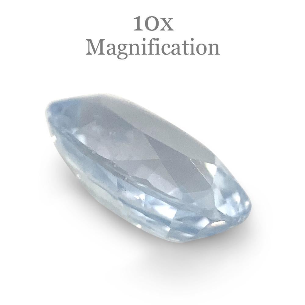 1.05ct Oval Icy Blue Sapphire from Sri Lanka Unheated For Sale 8