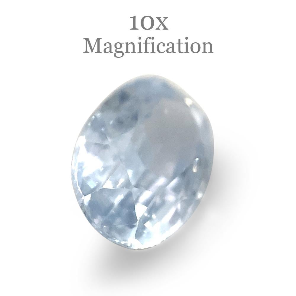 1.05ct Oval Icy Blue Sapphire from Sri Lanka Unheated For Sale 10