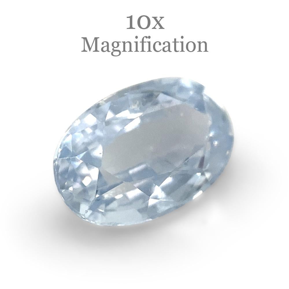1.05ct Oval Icy Blue Sapphire from Sri Lanka Unheated For Sale 12