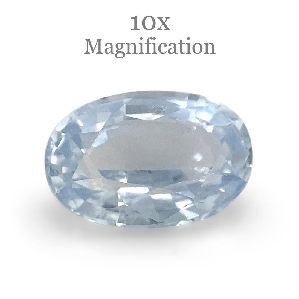 1.05ct Oval Icy Blue Sapphire from Sri Lanka Unheated For Sale 13