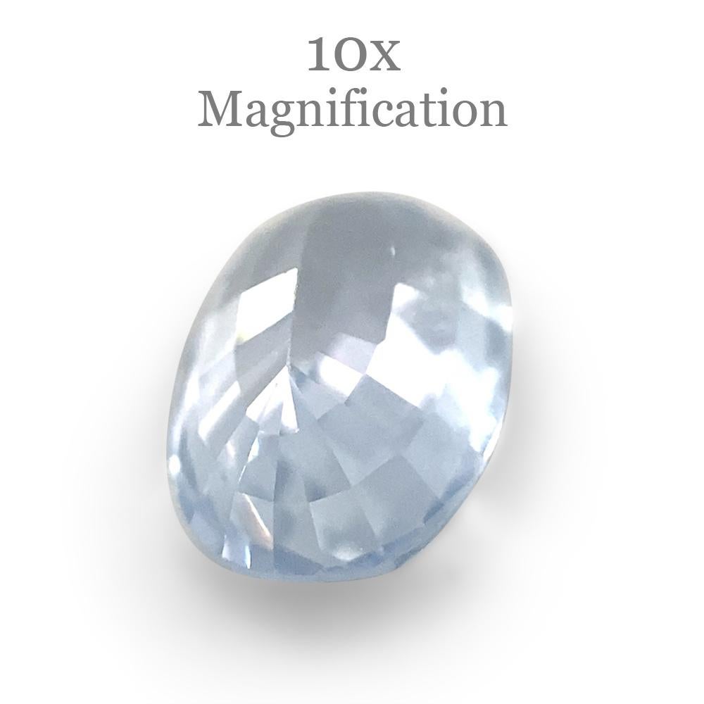 Brilliant Cut 1.05ct Oval Icy Blue Sapphire from Sri Lanka Unheated For Sale