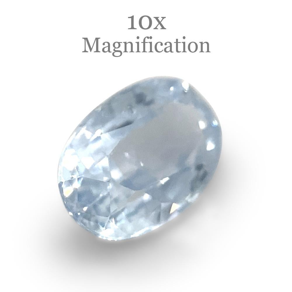 1.05ct Oval Icy Blue Sapphire from Sri Lanka Unheated For Sale 1