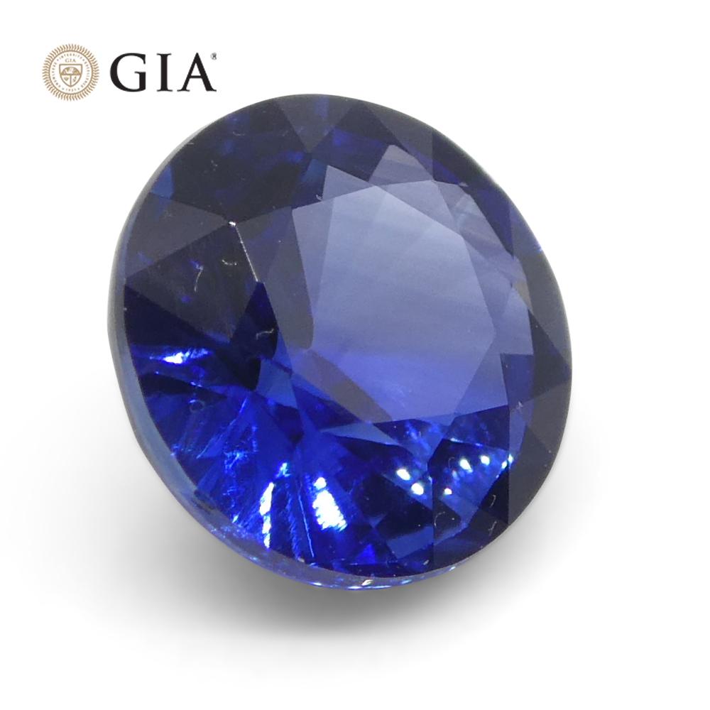 Saphir bleu rond de 1.05 carat certifié GIA, Sri Lanka   en vente 7