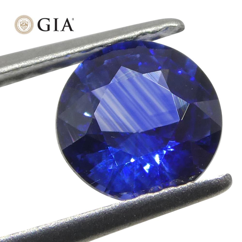 Saphir bleu rond de 1.05 carat certifié GIA, Sri Lanka   Neuf - En vente à Toronto, Ontario