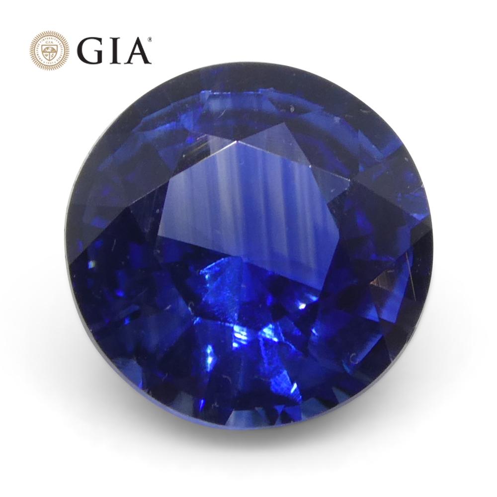 Women's or Men's 1.05ct Round Blue Sapphire GIA Certified Sri Lanka   For Sale