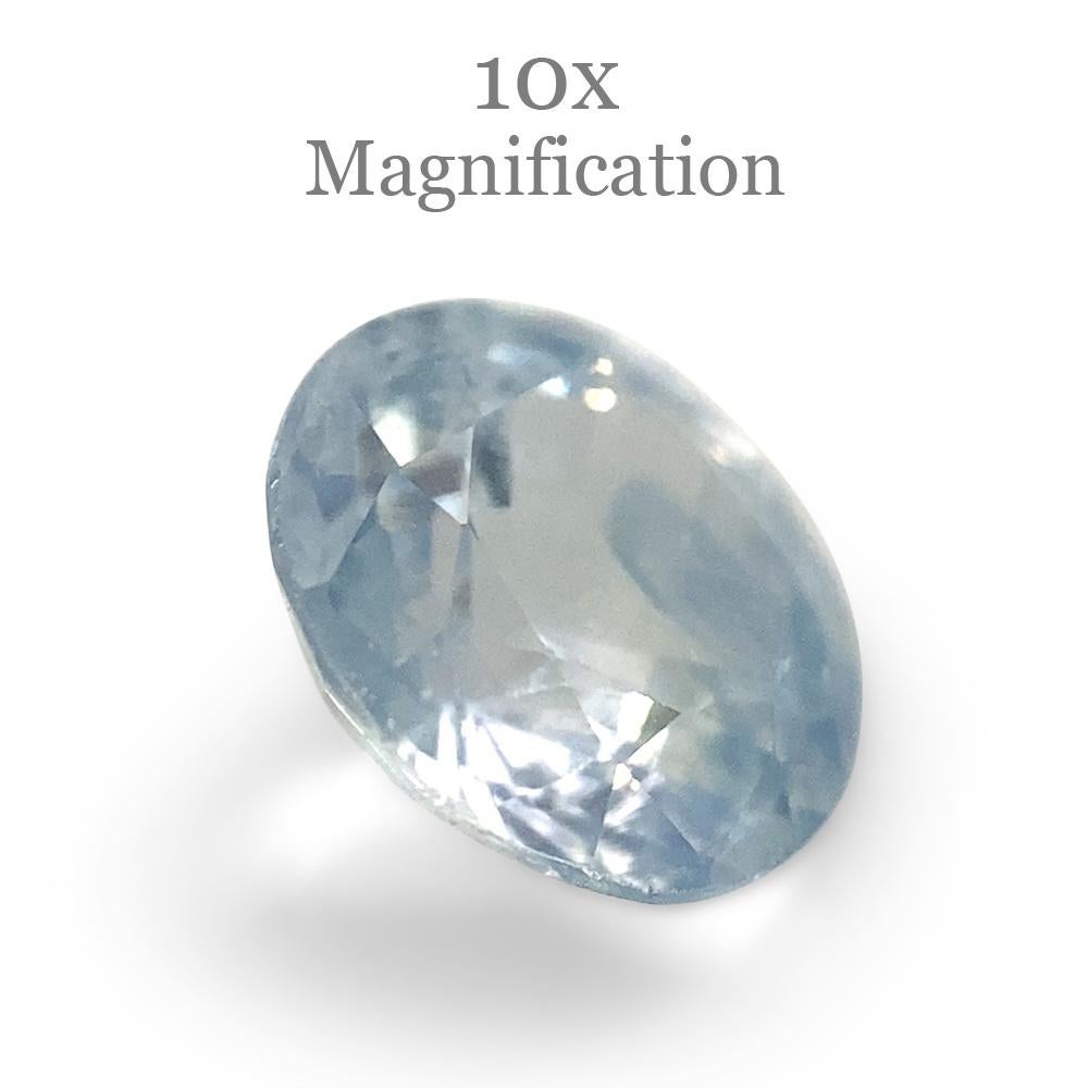 1.05ct Round Icy Blue Sapphire from Sri Lanka Unheated For Sale 5