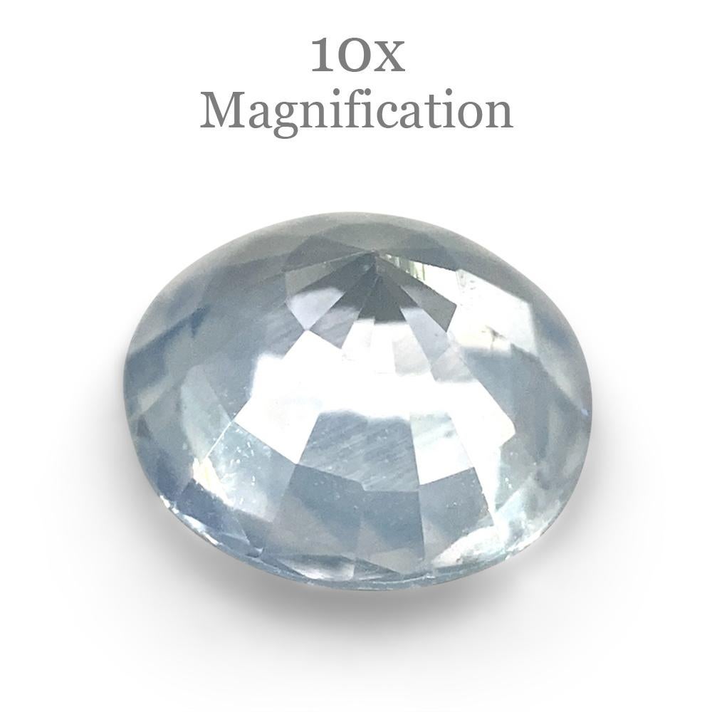 1.05ct Round Icy Blue Sapphire from Sri Lanka Unheated For Sale 7