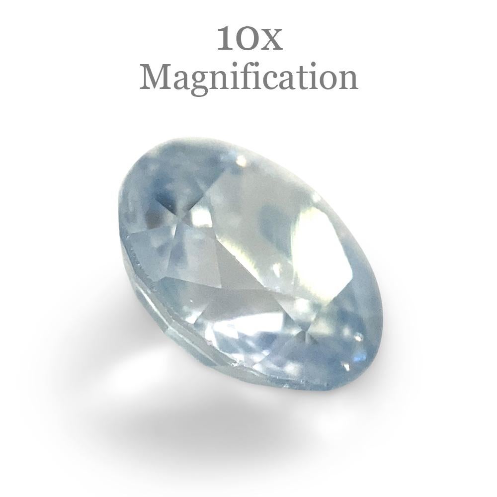 Women's or Men's 1.05ct Round Icy Blue Sapphire from Sri Lanka Unheated For Sale