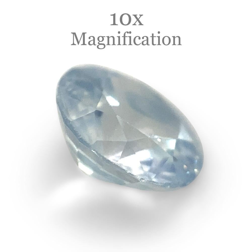 1.05ct Round Icy Blue Sapphire from Sri Lanka Unheated For Sale 4