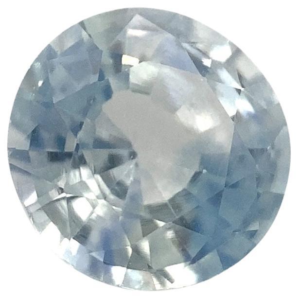 1.05ct Round Icy Blue Sapphire from Sri Lanka Unheated For Sale