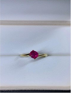 1.05ct Ruby Burma Solitaire Engagement Ring 18ct Yellow Gold
