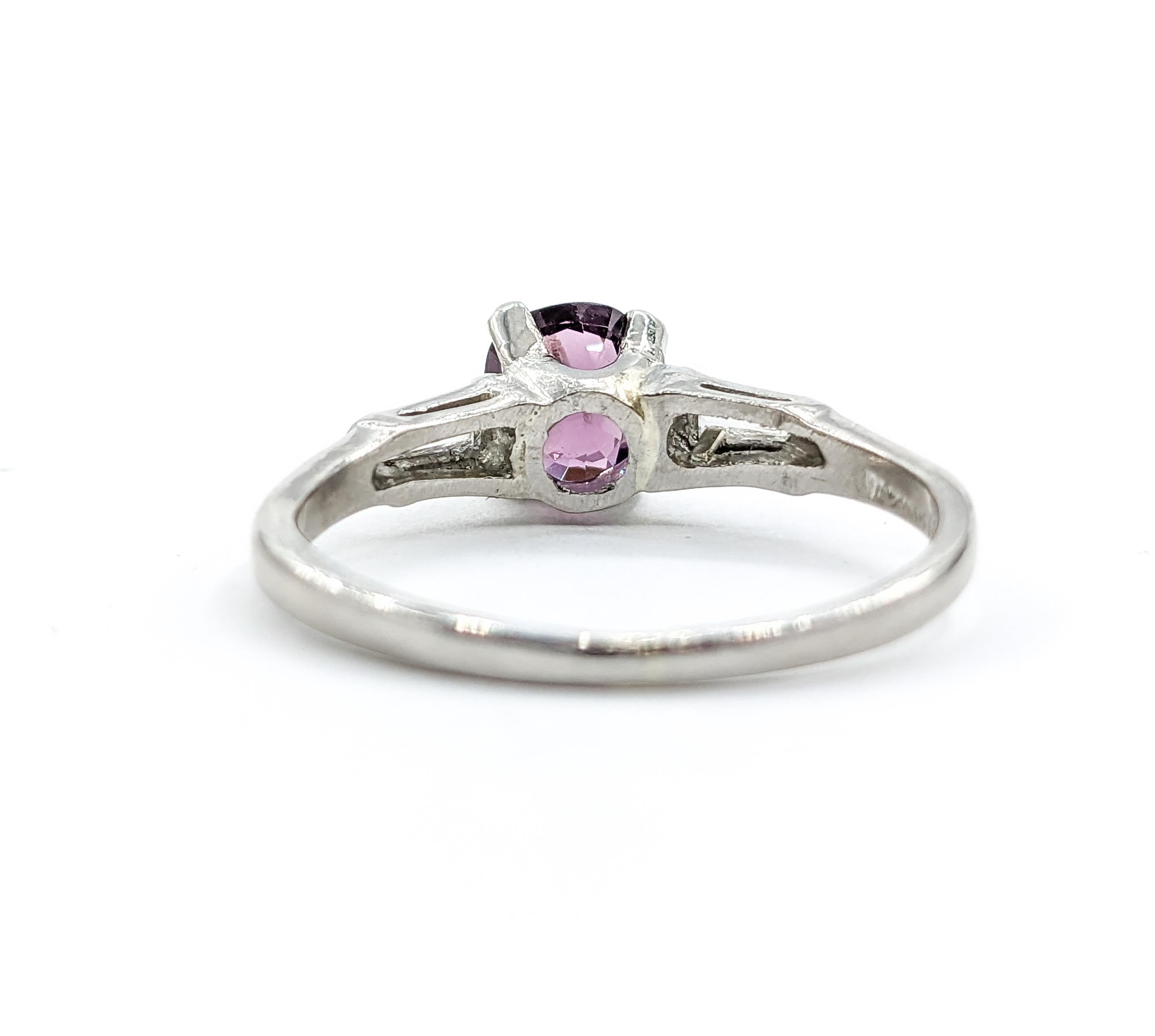1.05ct Violet Spinel & Diamond Ring In White Gold For Sale 1