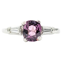 1.05ct Violet Spinel & Diamond Ring In White Gold