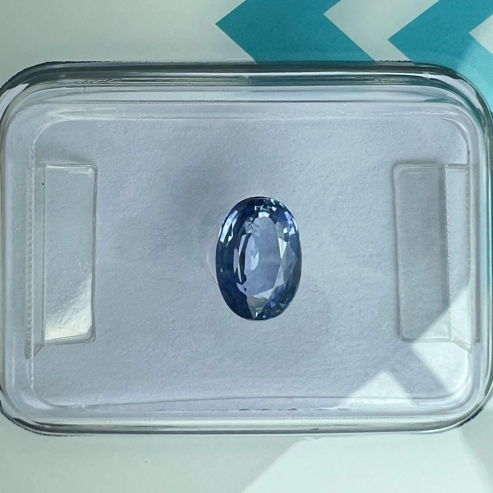 1.05ct Vivid Blue Ceylon Sapphire IGI Certified Oval Cut Loose Gem 2