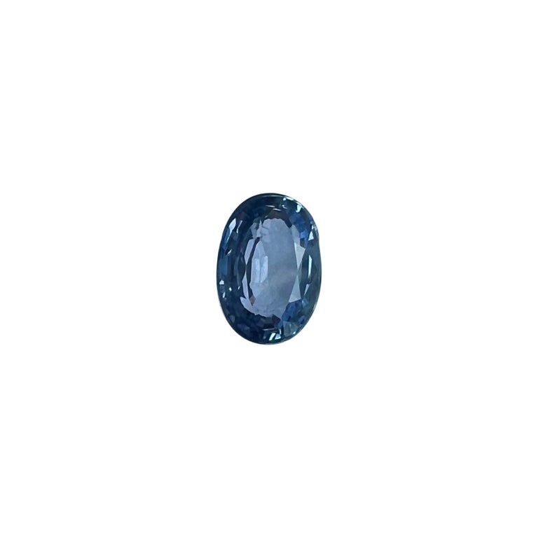 VVS 12.00 CT Saphir bleu de Ceylan naturel taille ovale certifié pierre