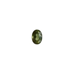 Vintage 1.05ct Vivid Green Oval Cut Sapphire Untreated Rare IGI Certified Blister