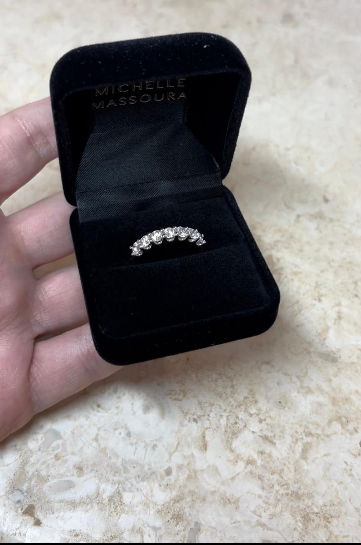 1.05cts Natural Diamond Ring, 18K White Gold For Sale 1