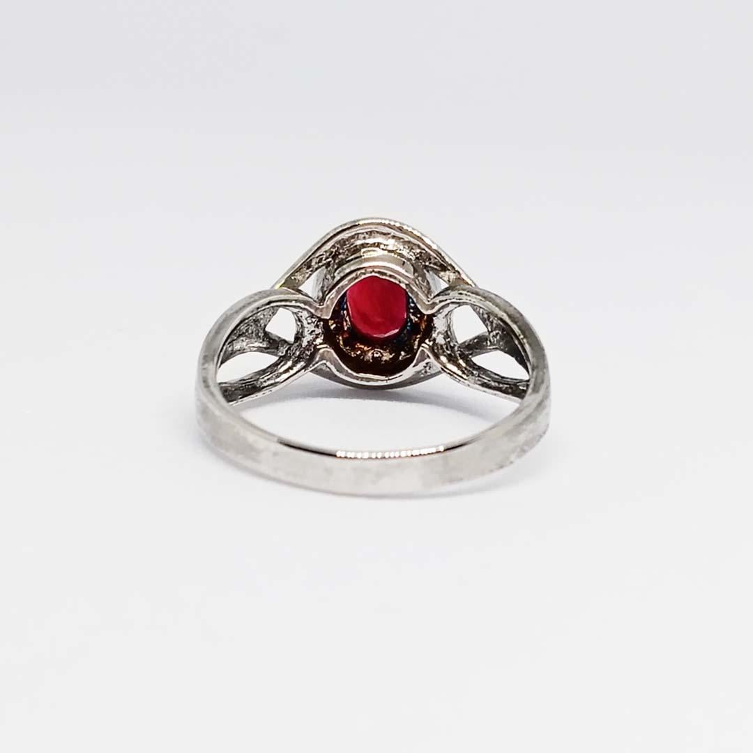 Anillo de rubí de 1,05cts. Plata de ley sobre chapado en oro de 18 quilates en Nuevo estado para la venta en Bangkok, TH