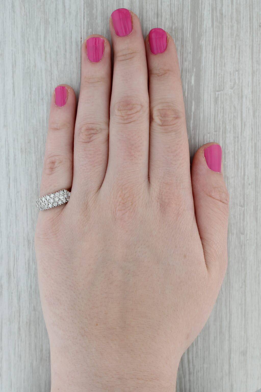 1.05ctw Anillo Racimo de Diamantes Oro Amarillo 14k Tamaño 7.75 Anillo de Aniversario en venta 2