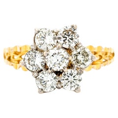 1,05ctw Diamant Ring in 22kt Gelbgold