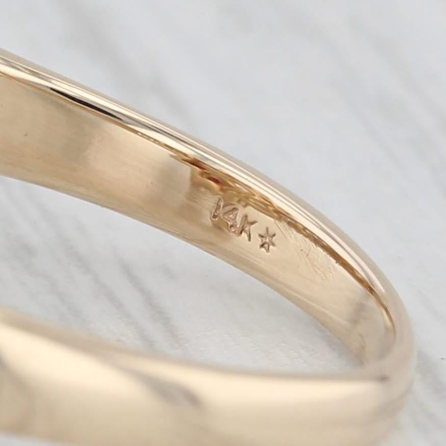 De las mujeres 1.05ctw Rubí Diamante Anillo 14k Oro Amarillo Tamaño 7.75 Bypass