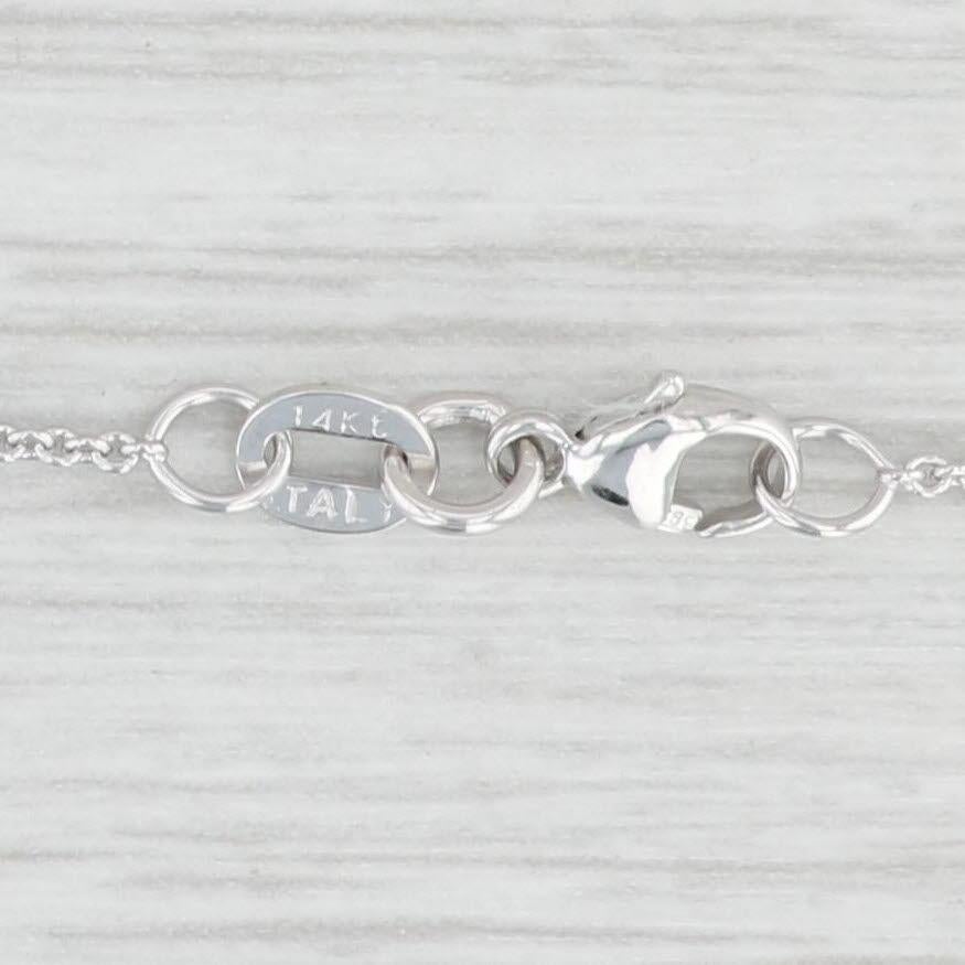 Women's 1.05ctw VS2 Diamond Teardrop Pendant Necklace 14k White Gold Adjustable Chain For Sale